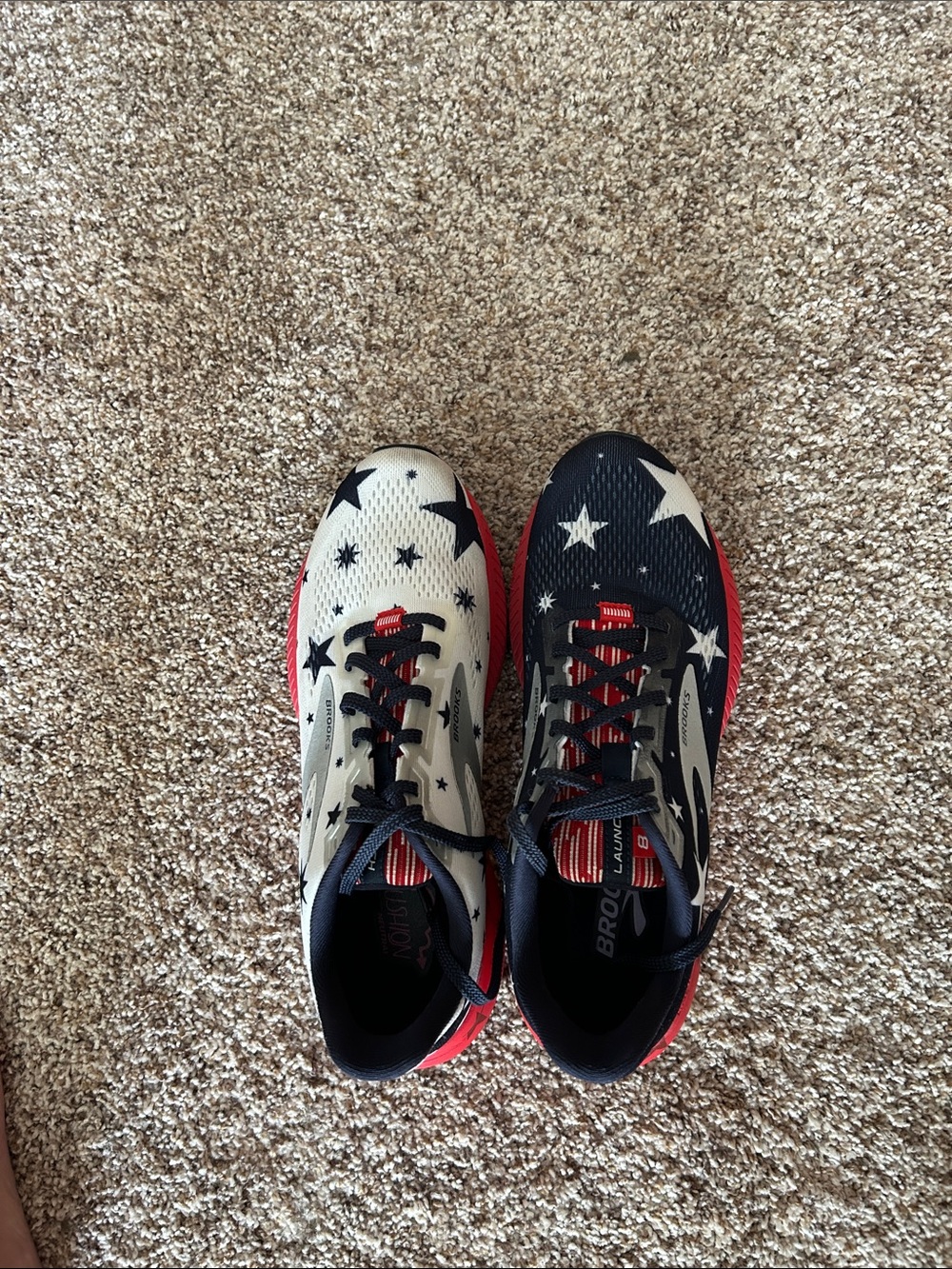Brooks Trace Women's Star-Print Running Sneakers in Red, White & Blue